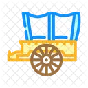 Pferd Gezogen Wagen Symbol