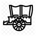 Pferd Gezogen Wagen Symbol