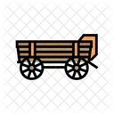 Pferd Gezogen Wagen Symbol