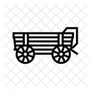 Pferd Gezogen Wagen Symbol