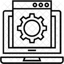 Zahnrad Laptop Optimierung Symbol