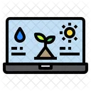 Laptop Pflanzen Wasser Symbol