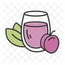 Pflaume Saft Farbe Symbol