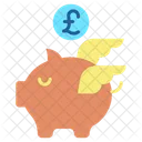 Minvestment Plan Pfund Ersparnisse Sparschwein Symbol