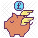 Minvestment Plan Pfund Ersparnisse Sparschwein Symbol