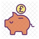 M Sparschwein Pfund Pfund Ersparnisse Ersparnisse Symbol