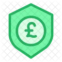 Pfund Schild Sicheres Geld Icon