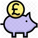 Pfund Sparschwein Sparschwein Sparen Symbol