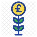 Pfund wachsen  Symbol