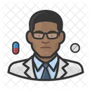 Pharmacist Black Male  Icon