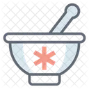 Traditional Medicine Mortar Pestle Herbal Medication Icon
