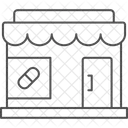 약국 얇은선 아이콘 아이콘