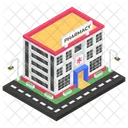 Pharmacy Building Drugstore Dispensary Icon