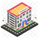 Pharmacy Building Drugstore Dispensary Icon