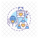 Decentralized Charity Philanthropy Icon