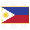 Philippinen Flagge Land Symbol