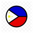 Philippinen Landesflagge Flagge Symbol