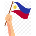 Philippines Hand Holding Nation Symbol Icon