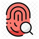 Fingerprint Biometric Identification Evidence Icon