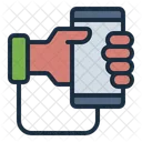 Phone Addiction Mobile Screen Icon