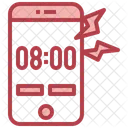 Phone Alarm Alarm Clock Circular Clock Time And Date Clock Icon