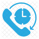 Phone Call Clock Time Icon