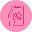 Phone Call Hand Holding Phone Call Icon