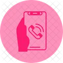 Phone Call Hand Holding Phone Call Icon