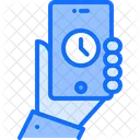 Phone Clock Smartphone Clock Hand Icon