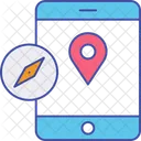 Mobile Map Phone Direction Phone Compass Icon