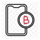 Phone Bitcoin Invest Icon