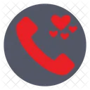 Phone Love Email Glass Icon