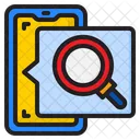 Phone Search Magnify Glass Search Icon