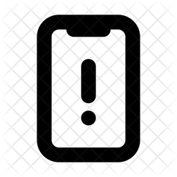 Phone Warning Icon - Download in Line Style