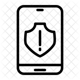 Phone Warning Icon - Download in Line Style