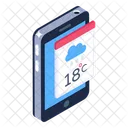 Phone Weather Application Weather Forecast Mobile App Icon