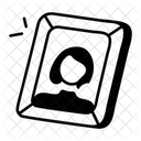 Photo frame hand drawn icon vector  Icon