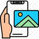 Photo Hand Holding Phone Image Icon