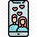 Photo Mobile Couple Icon