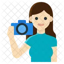 Photographer Photography Woman Activity Lifestyle Tourist Icon