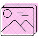 Photographs Color Shadow Thinline Icon 아이콘