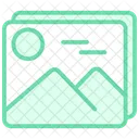 Photographs Duotone Line Icon Icono