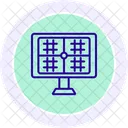 Photovoltaic Cell Line Icon Icon