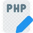 PHP-Datei Bleistift  Symbol