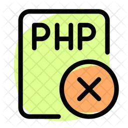 PHP-Datei entfernen  Symbol