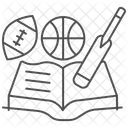 Physical Education Thinline Icon Icon