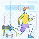 Physical Exercise Stretching Body Meditative Practice Icon
