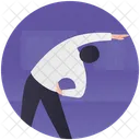 Stretching Physical Exercise Warming Up Icon