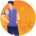 Physical Fitness Sports Boy Muscular Man Icon