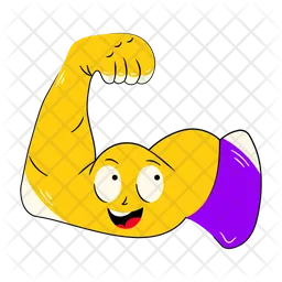 Physical Strength Icon - Download in Sticker Style